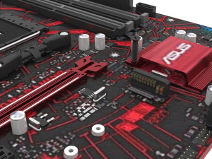 Asus AMD AM4 Prime EX-A320M Motherboard 3D Model