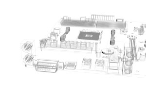 Asus AMD AM4 Prime EX-A320M Motherboard 3D Model