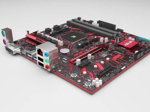 Placa-m&atilde;e Asus AMD AM4 Prime EX-A320M Modelo 3D