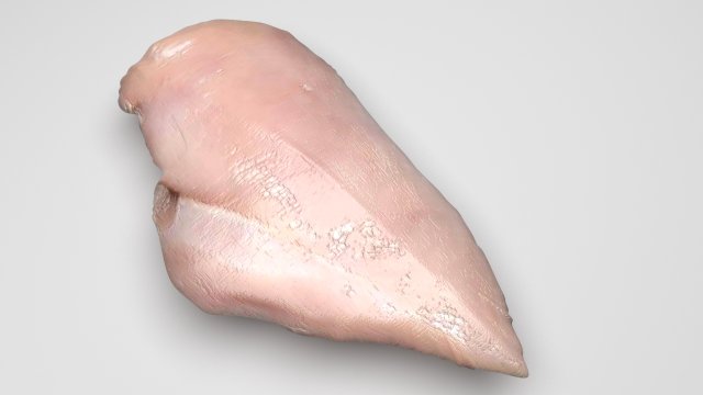 Chicken Breast 3D Model .c4d .max .obj .3ds .fbx .stl .blend 
