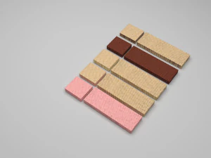 Wafer Biscuit Set 3D Model