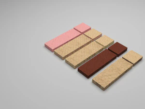Wafer Biscuit Set 3D Model