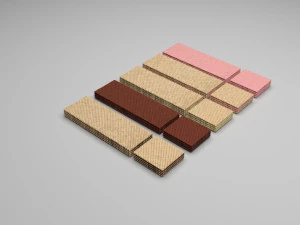 Wafer Biscuit Set 3D Model