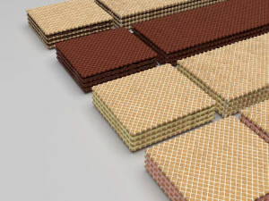 Wafer Biscuit Set 3D Model