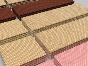 Wafer Biscuit Set 3D Model