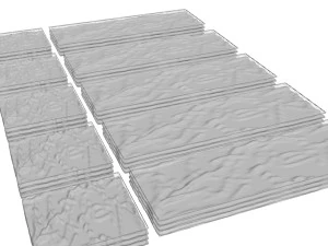 Wafer Biscuit Set 3D Model
