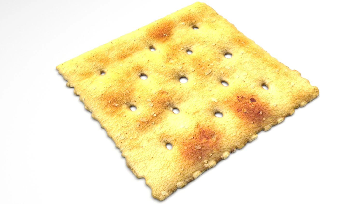 Square Cracker 3D Model .c4d .max .obj .3ds .fbx .stl .blend 