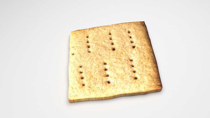 Graham Cracker 3D Model .c4d .max .obj .3ds .fbx .stl .blend 