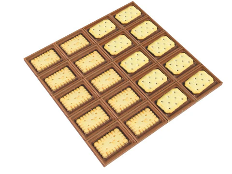 Chocolate Pieces With Mini Crackers 3D Model