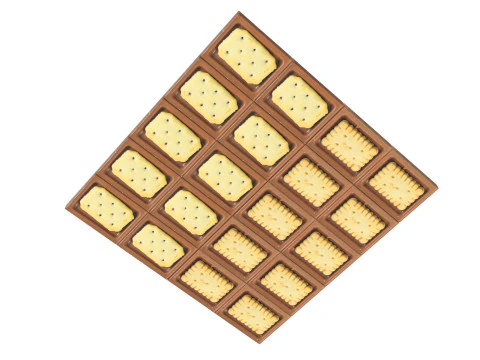 Chocolate Pieces With Mini Crackers 3D Model
