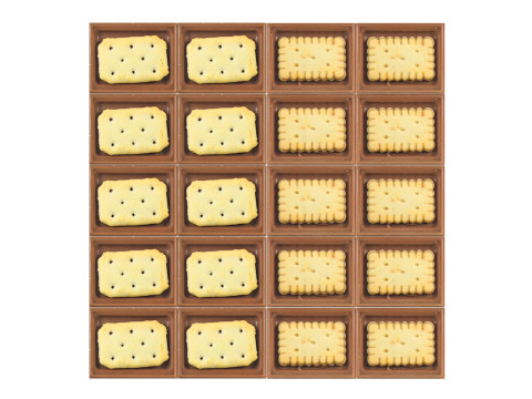 Chocolate Pieces With Mini Crackers 3D मॉडल