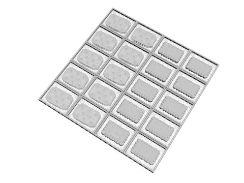 Chocolate Pieces With Mini Crackers 3D Model