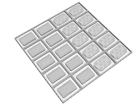 Chocolate Pieces With Mini Crackers 3D Model