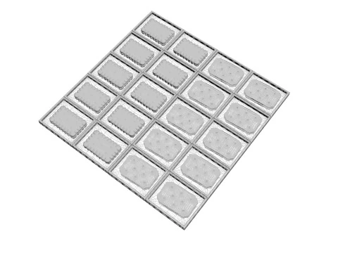 Chocolate Pieces With Mini Crackers 3D Model