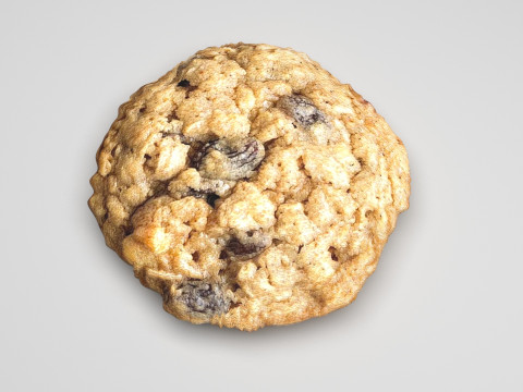 Oat Flakes Round Cracker 3D मॉडल