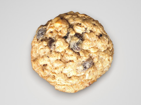 Oat Flakes Round Cracker 3D मॉडल