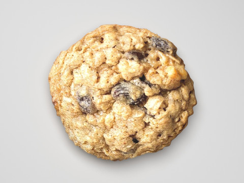 Oat Flakes Round Cracker 3D मॉडल