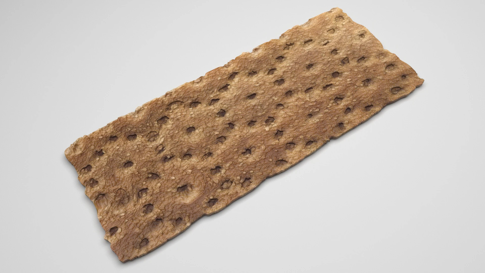 Brown Cracker Bread 3D Model .c4d .max .obj .3ds .fbx .stl .blend 