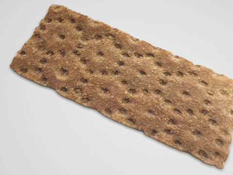 Brown Cracker Bread 3D Model