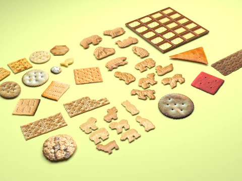 Cole&ccedil;&atilde;o de biscoitos Modelo 3D