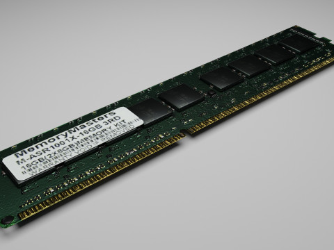 DDR4 SDRAM Memory Module 3D Модель