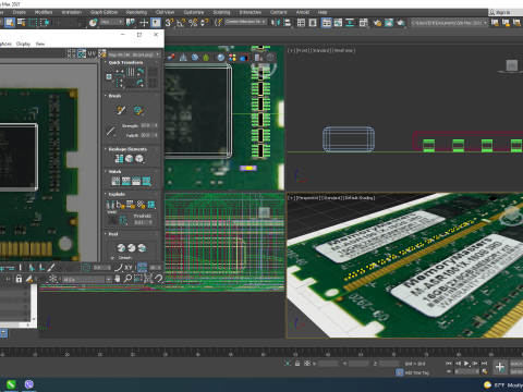 DDR4 SDRAM Memory Module 3D Модель