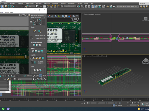 DDR4 SDRAM Memory Module 3D Модель
