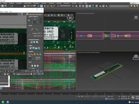 DDR4 SDRAM Memory Module 3D Model