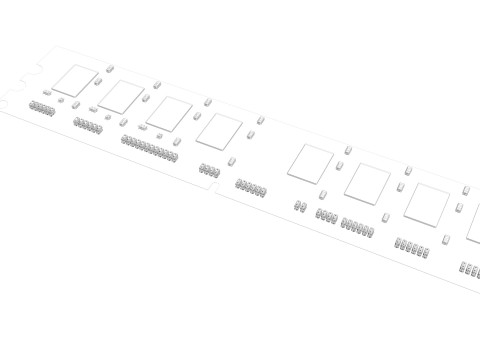DDR4 SDRAM Memory Module 3Dモデル