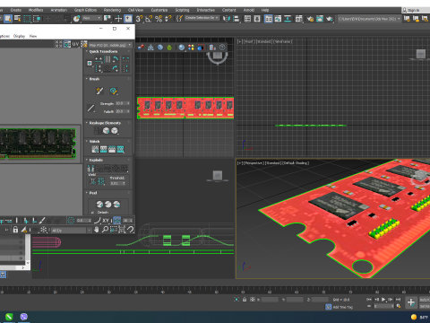 DDR4 SDRAM Memory Module 3Dモデル