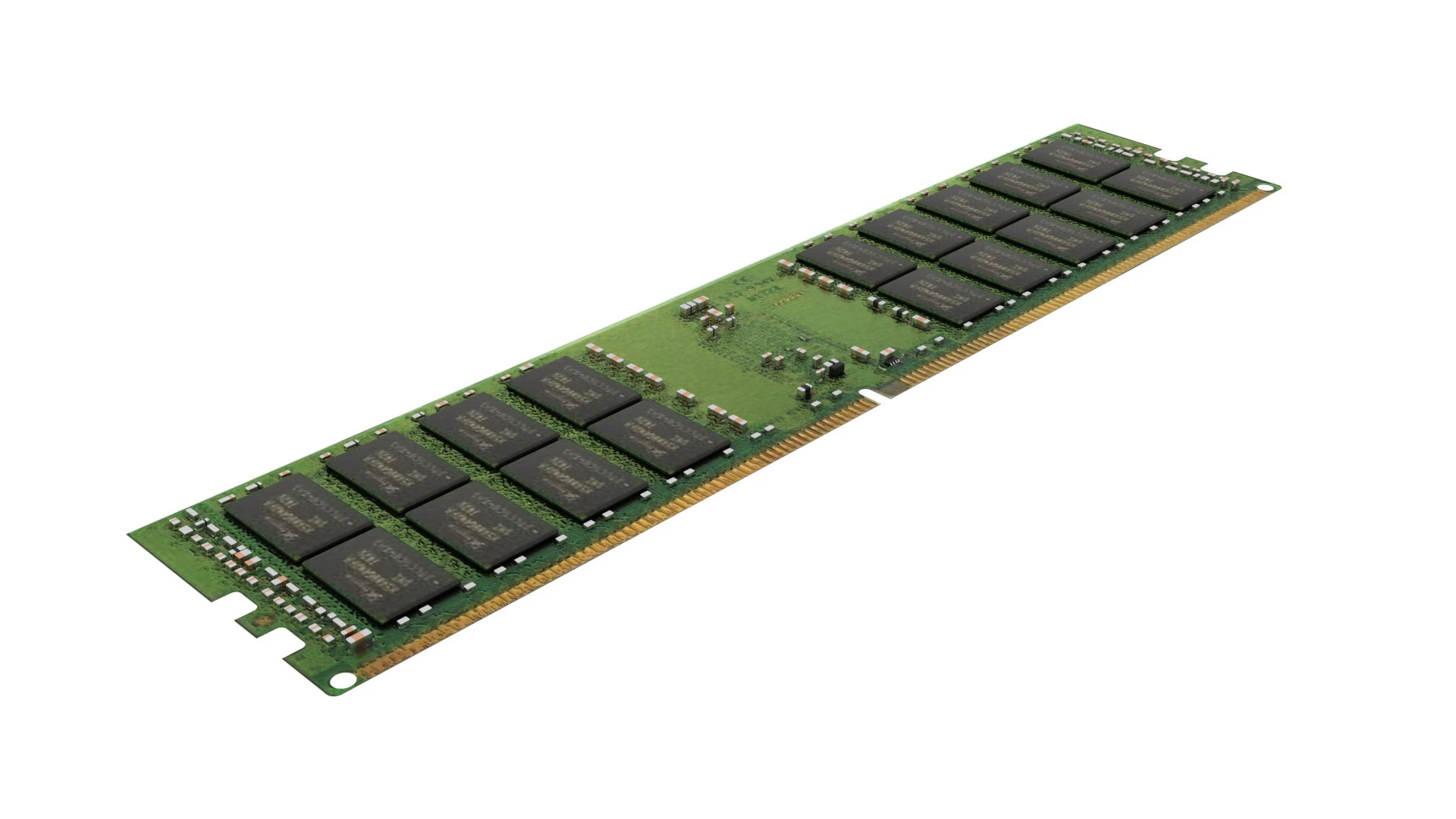 DDR4 SDRAM Memory Module 3D Model .c4d .max .obj .3ds .fbx .stl .blend 