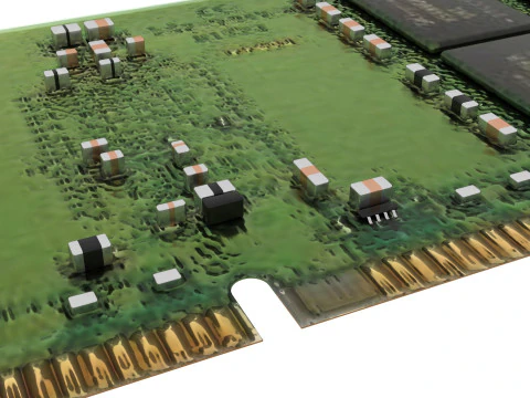 DDR4 SDRAM Memory Module 3D Model