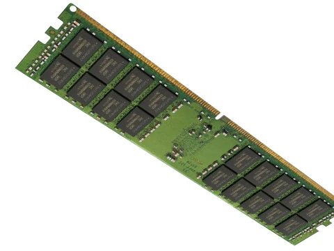 DDR4 SDRAM Memory Module 3D Model