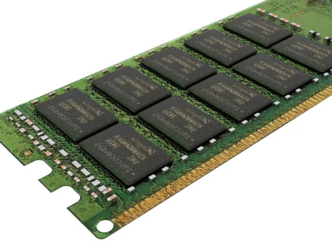 DDR4 SDRAM Memory Module 3D Model