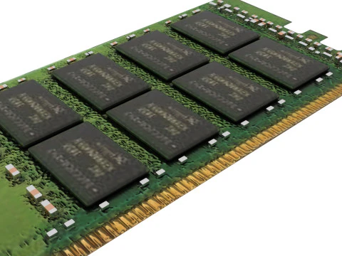 DDR4 SDRAM Memory Module 3D Model
