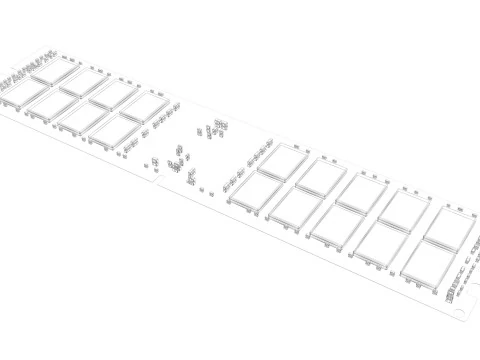 DDR4 SDRAM Memory Module 3D Model