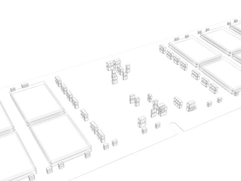 DDR4 SDRAM Memory Module 3D Model