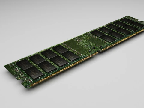 DDR4 SDRAM Memory Module 3D Model