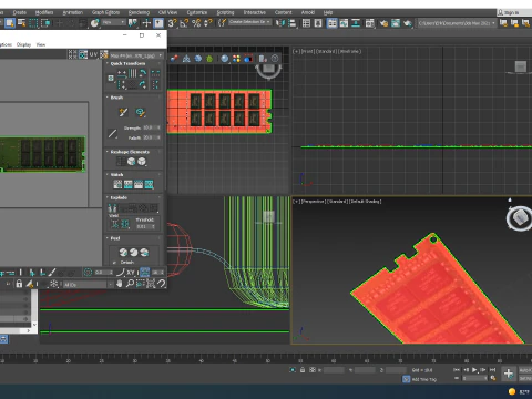DDR4 SDRAM Memory Module 3D Model