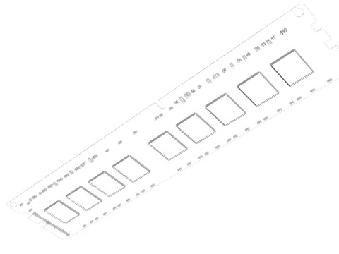 DDR4 SDRAM 메모리 모듈 3D 모델