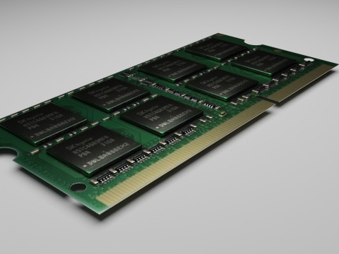 RAM SO-DIMM 3D मॉडल