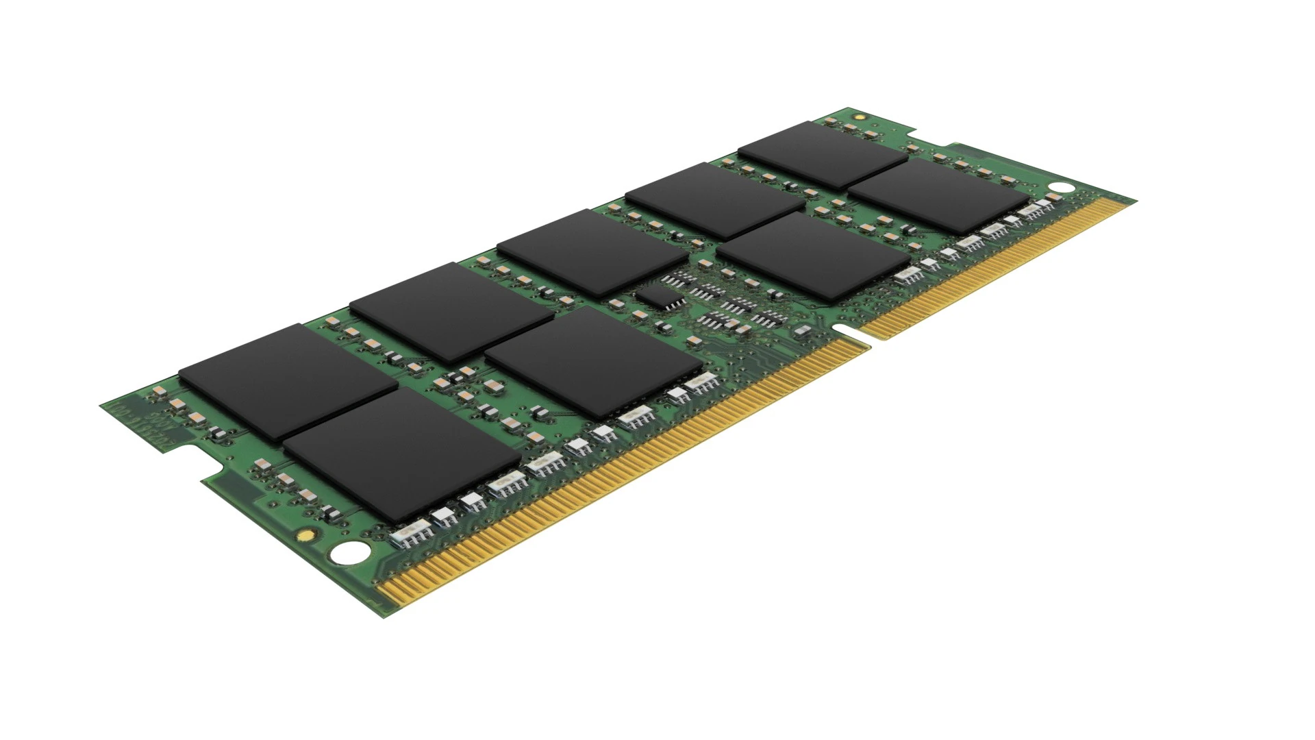 RAM SO-DIMM 3D Model .c4d .max .obj .3ds .fbx .stl .blend