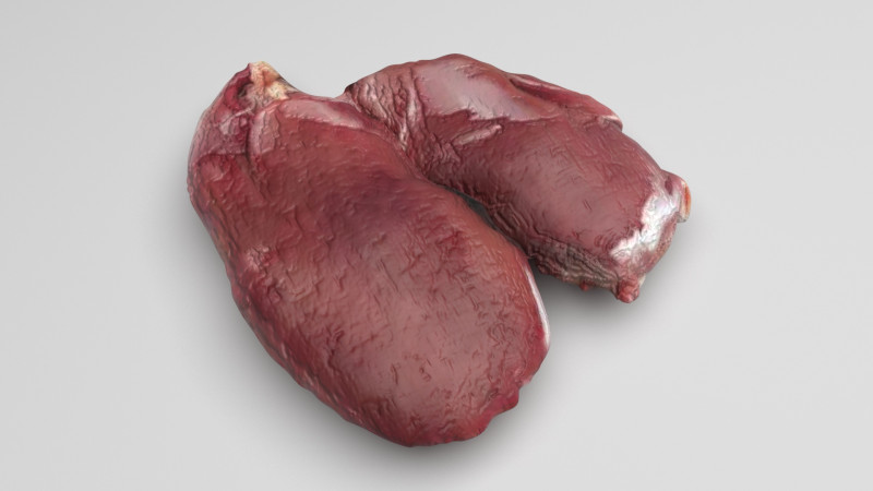 Chicken Liver 3D Modell .c4d .max .obj .3ds .fbx .stl .blend 