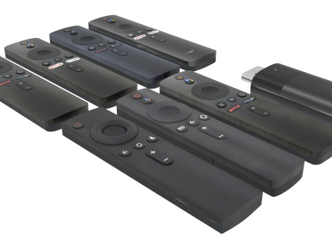Xiaomi TV Box Remote Controls Set 3D Model