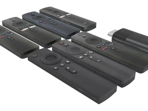 Xiaomi टीवी बॉक्स रिमोट कंट्रोल सेट 3D मॉडल