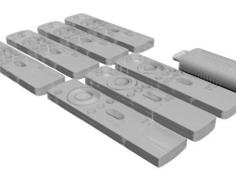 Xiaomi TV Box Remote Controls Set 3D Model