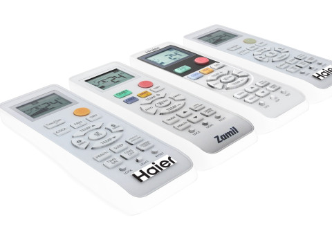 Haier Air Conditioner Remote Controls Set 3D Model