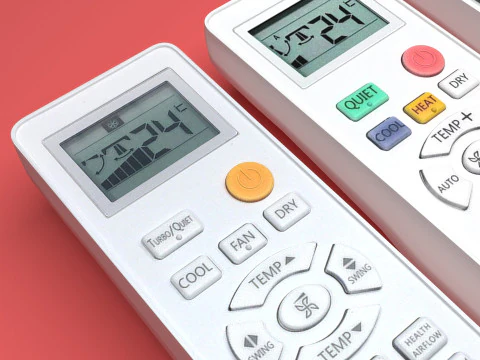 Haier Air Conditioner Remote Controls Set 3D Model