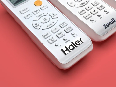 Haier Air Conditioner Remote Controls Set 3D Model