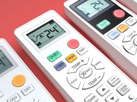 Haier Air Conditioner Remote Controls Set 3D Model